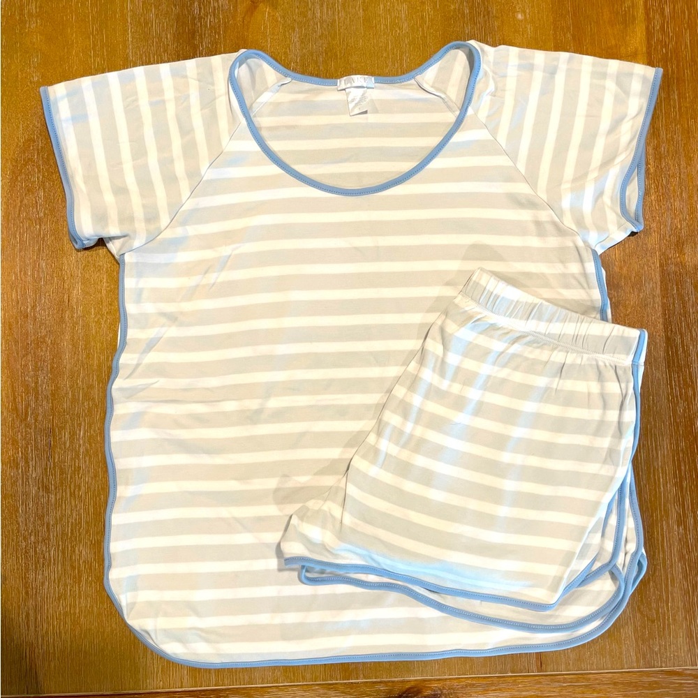 Lake Pajamas Pima shorts set in color Seaside